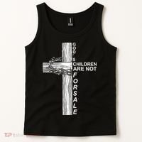 Gods Children Are Not For Sale Cross Tank Top thumb 2