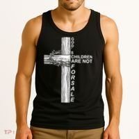Gods Children Are Not For Sale Cross Tank Top thumb 3