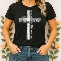 Gods Children Are Not For Sale Cross Women's T-Shirt thumb 2