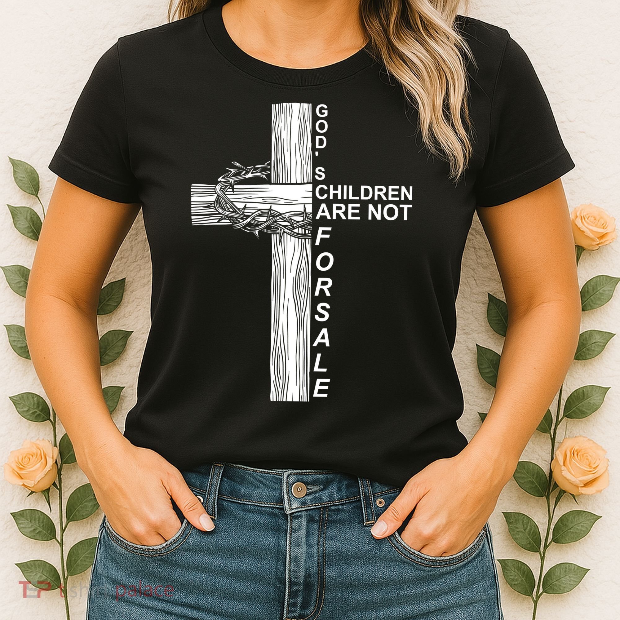 Gods Children Are Not For Sale Cross Women's T-Shirt