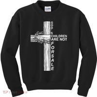 Gods Children Are Not For Sale Cross Kids Sweatshirt thumb 0
