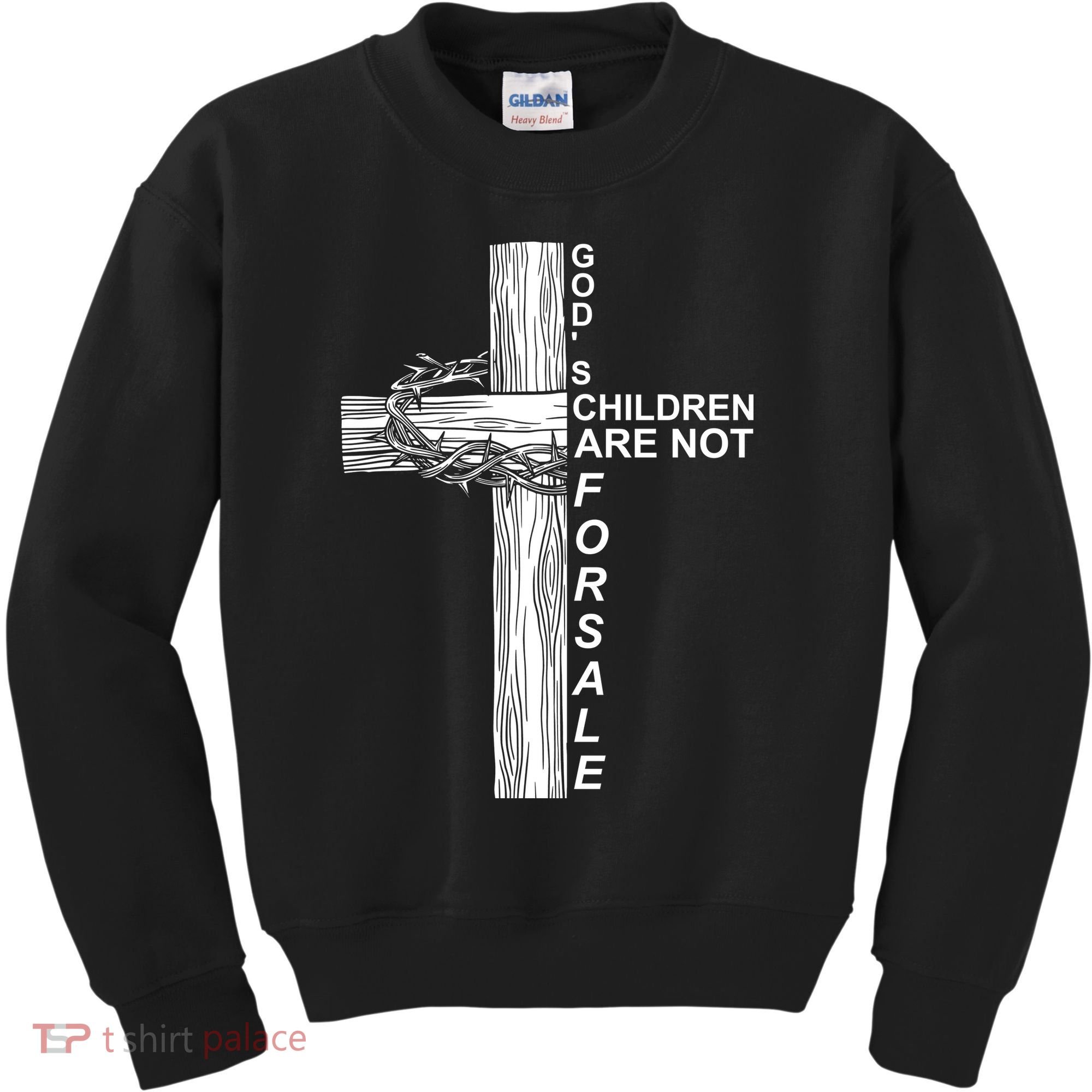 Gods Children Are Not For Sale Cross Kids Sweatshirt