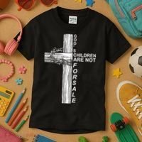 Gods Children Are Not For Sale Cross Kids T-Shirt thumb 3