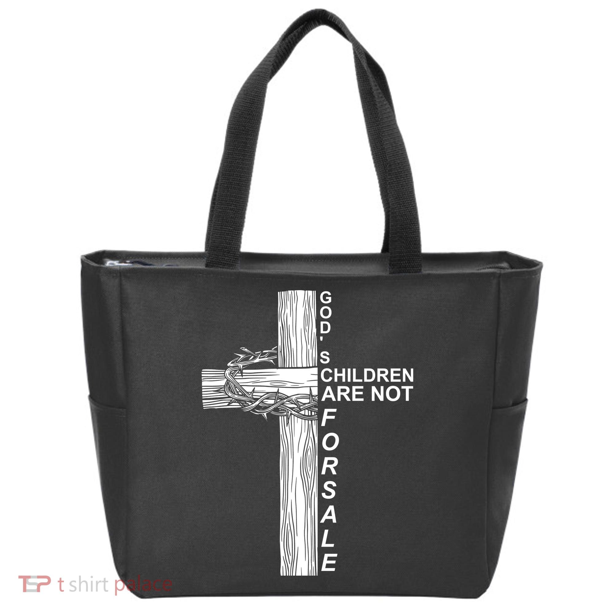 Gods Children Are Not For Sale Cross Tote Bag