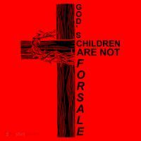 Gods Children Are Not For Sale Cross Santa Hat thumb 1