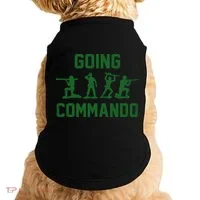 Going Commando Army Troops Funny Doggie Tank thumb 0