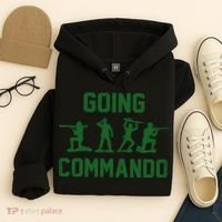 Going Commando Army Troops Funny Hoodie thumb 4