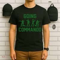 Going Commando Army Troops Funny T-Shirt thumb 6