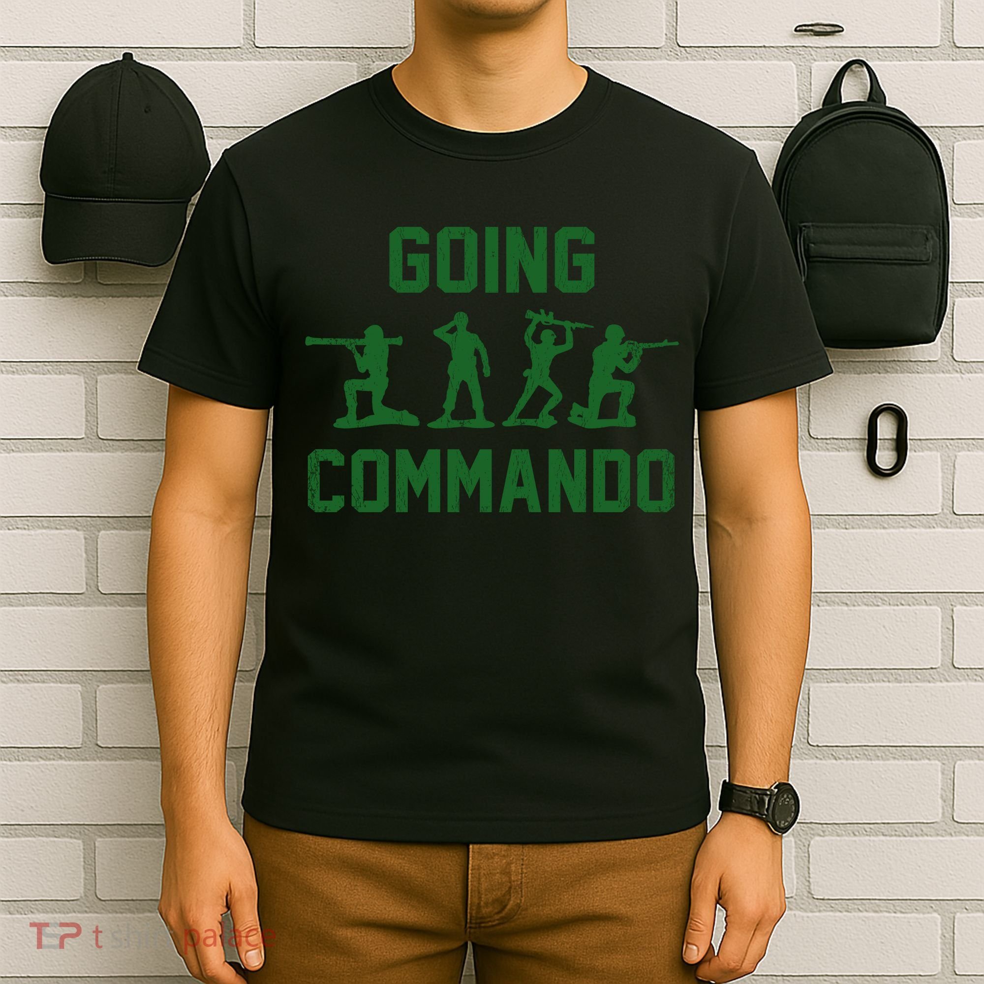Going Commando Army Troops Funny T-Shirt