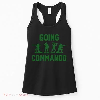 Going Commando Army Troops Funny Women's Tank Top