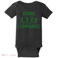 Going Commando Army Troops Funny Baby Bodysuit thumb 0