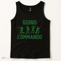 Going Commando Army Troops Funny Tank Top thumb 2