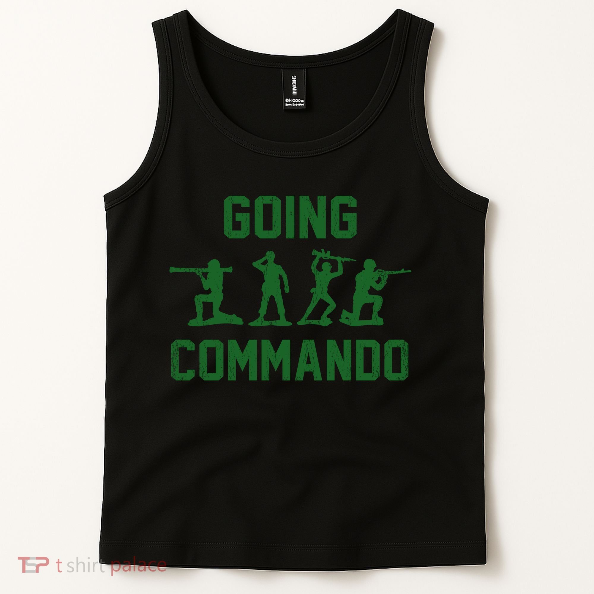 Going Commando Army Troops Funny Tank Top