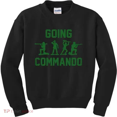 Going Commando Army Troops Funny Kids Sweatshirt