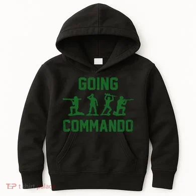 Going Commando Army Troops Funny Kids Hoodie