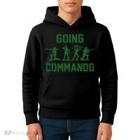 Going Commando Army Troops Funny Kids Hoodie thumb 4