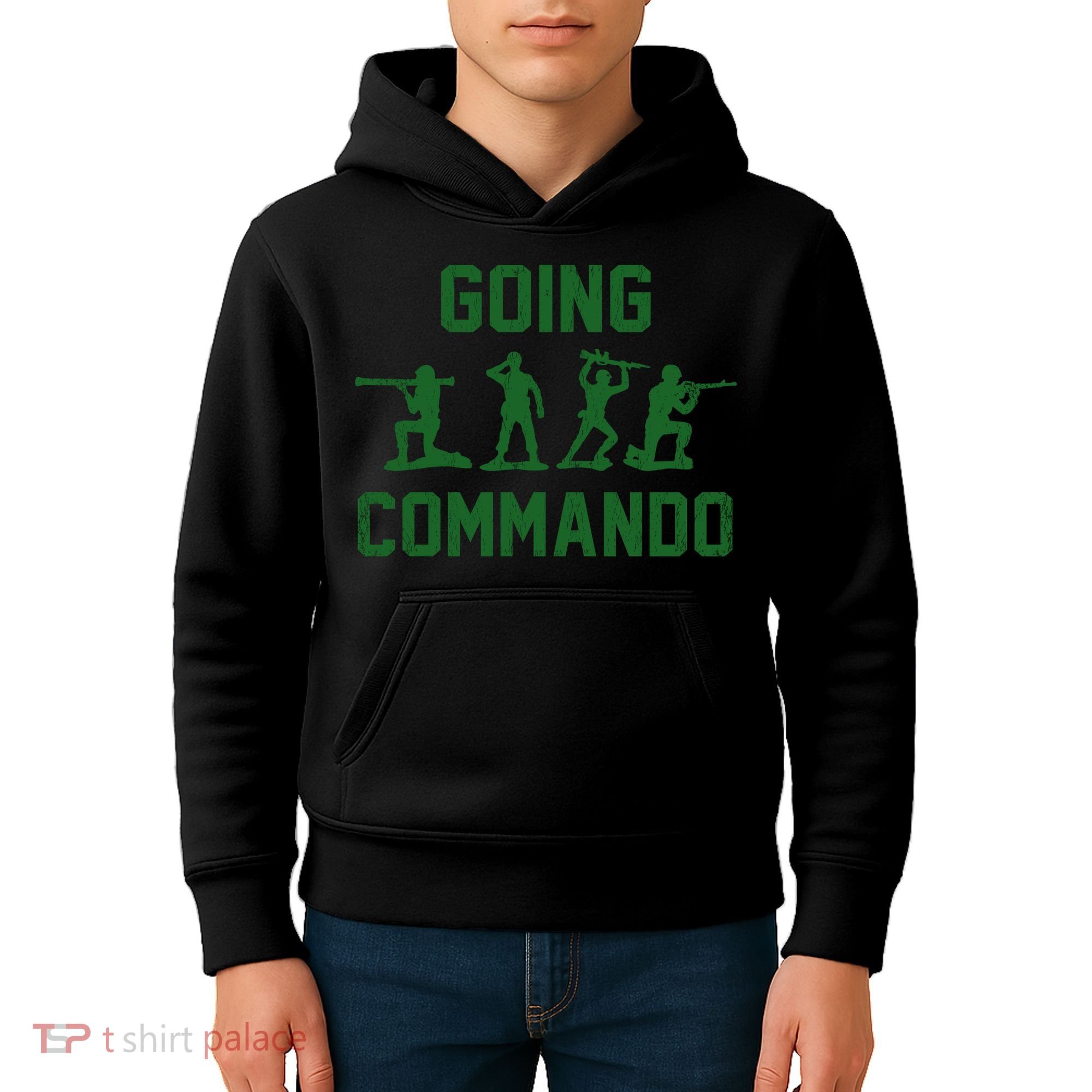 Going Commando Army Troops Funny Kids Hoodie