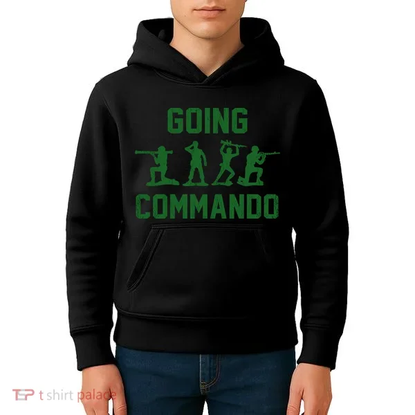 Going Commando Army Troops Funny Kids Hoodie