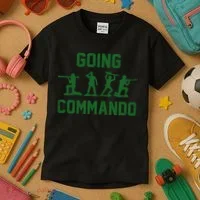 Going Commando Army Troops Funny Kids T-Shirt thumb 3