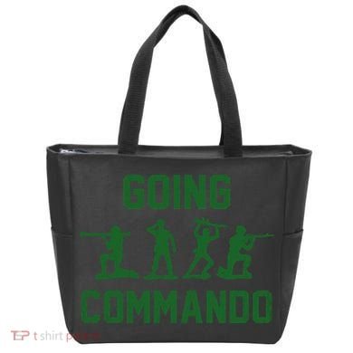 Going Commando Army Troops Funny Tote Bag