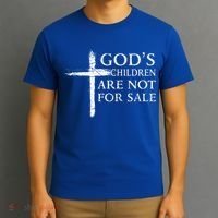 Gods Children Are Not For Sale Cross Christian T-Shirt thumb 3