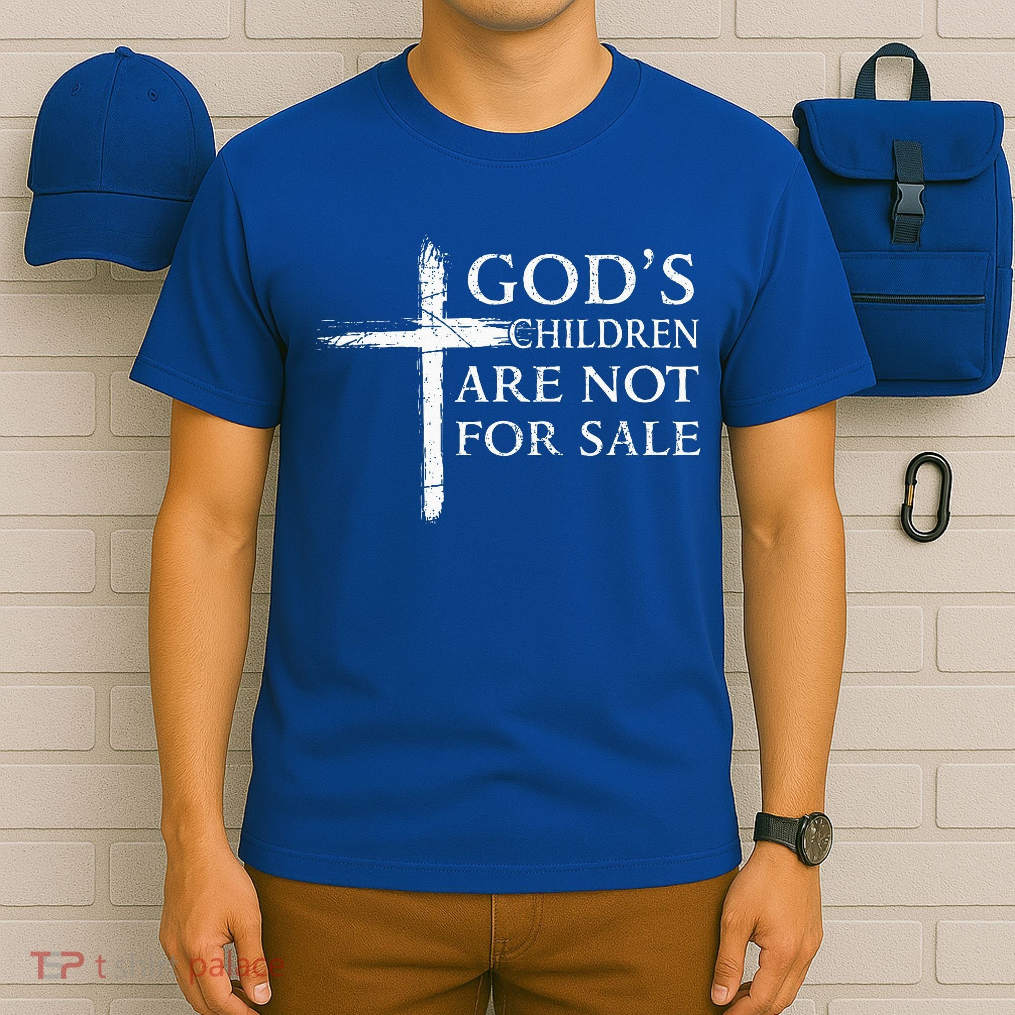 Gods Children Are Not For Sale Cross Christian T-Shirt