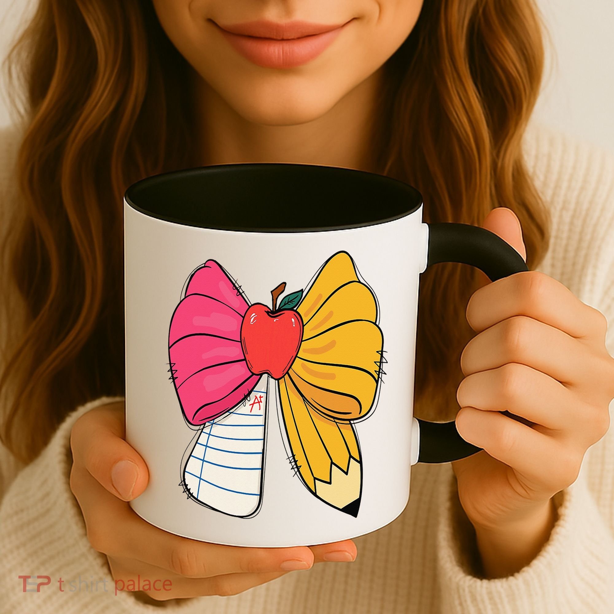 Girly Coquette Bow Pencil Teacher Student Back To School Coffee Mug