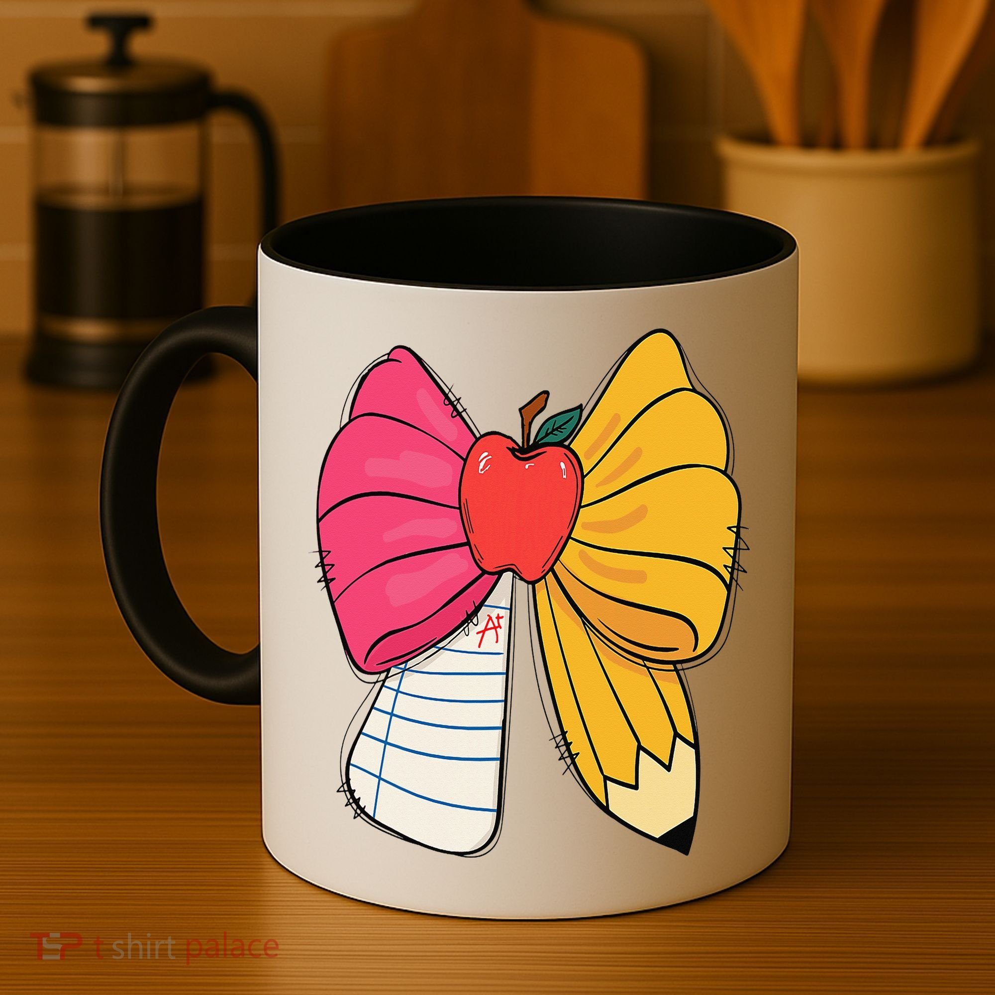 Girly Coquette Bow Pencil Teacher Student Back To School Coffee Mug