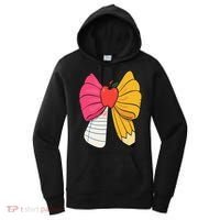Girly Coquette Bow Pencil Teacher Student Back To School Women's Hoodie thumb 0