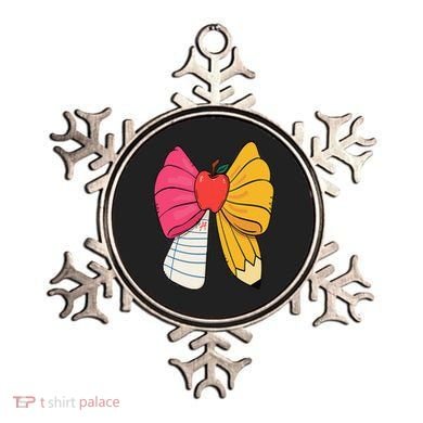 Girly Coquette Bow Pencil Teacher Student Back To School Ornament