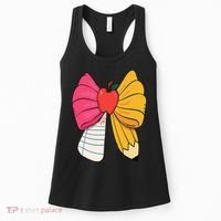 Girly Coquette Bow Pencil Teacher Student Back To School Women's Tank Top thumb 0