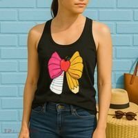 Girly Coquette Bow Pencil Teacher Student Back To School Women's Tank Top thumb 2