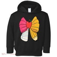 Girly Coquette Bow Pencil Teacher Student Back To School Toddler Hoodie thumb 0