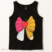Girly Coquette Bow Pencil Teacher Student Back To School Tank Top thumb 2