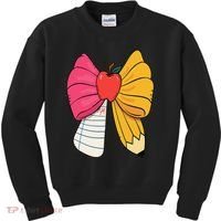 Girly Coquette Bow Pencil Teacher Student Back To School Kids Sweatshirt thumb 0