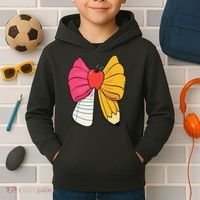 Girly Coquette Bow Pencil Teacher Student Back To School Kids Hoodie thumb 2