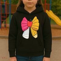 Girly Coquette Bow Pencil Teacher Student Back To School Kids Hoodie thumb 3
