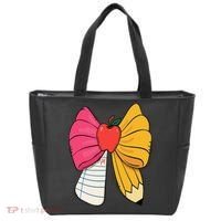 Girly Coquette Bow Pencil Teacher Student Back To School Tote Bag thumb 0