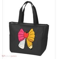 Girly Coquette Bow Pencil Teacher Student Back To School Tote Bag thumb 3