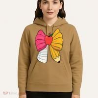 Girly Coquette Bow Pencil Teacher Student Back To School Hoodie thumb 5
