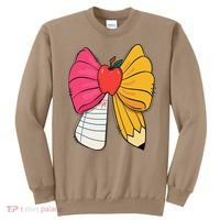 Girly Coquette Bow Pencil Teacher Student Back To School Sweatshirt thumb 0