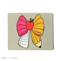 Girly Coquette Bow Pencil Teacher Student Back To School Mousepad thumb 0