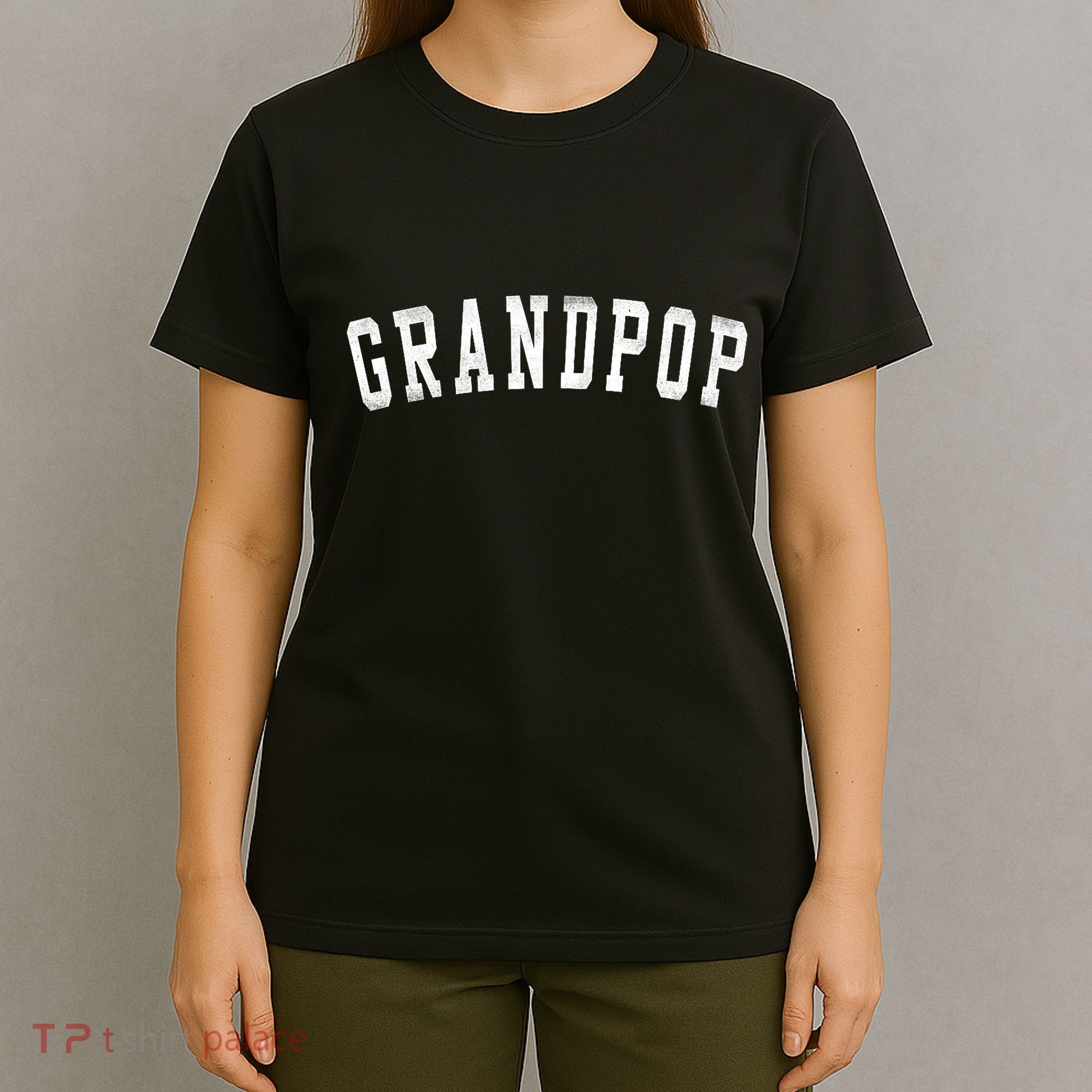 Grandpop Classic Bold Font FatherS Day Grandpop Raglan Baseball T-Shirt