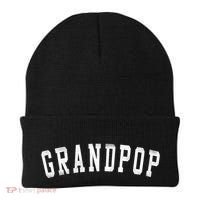 Grandpop Classic Bold Font FatherS Day Grandpop Raglan Baseball Beanie thumb 0