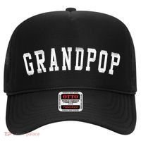 Grandpop Classic Bold Font FatherS Day Grandpop Raglan Baseball Hat thumb 0
