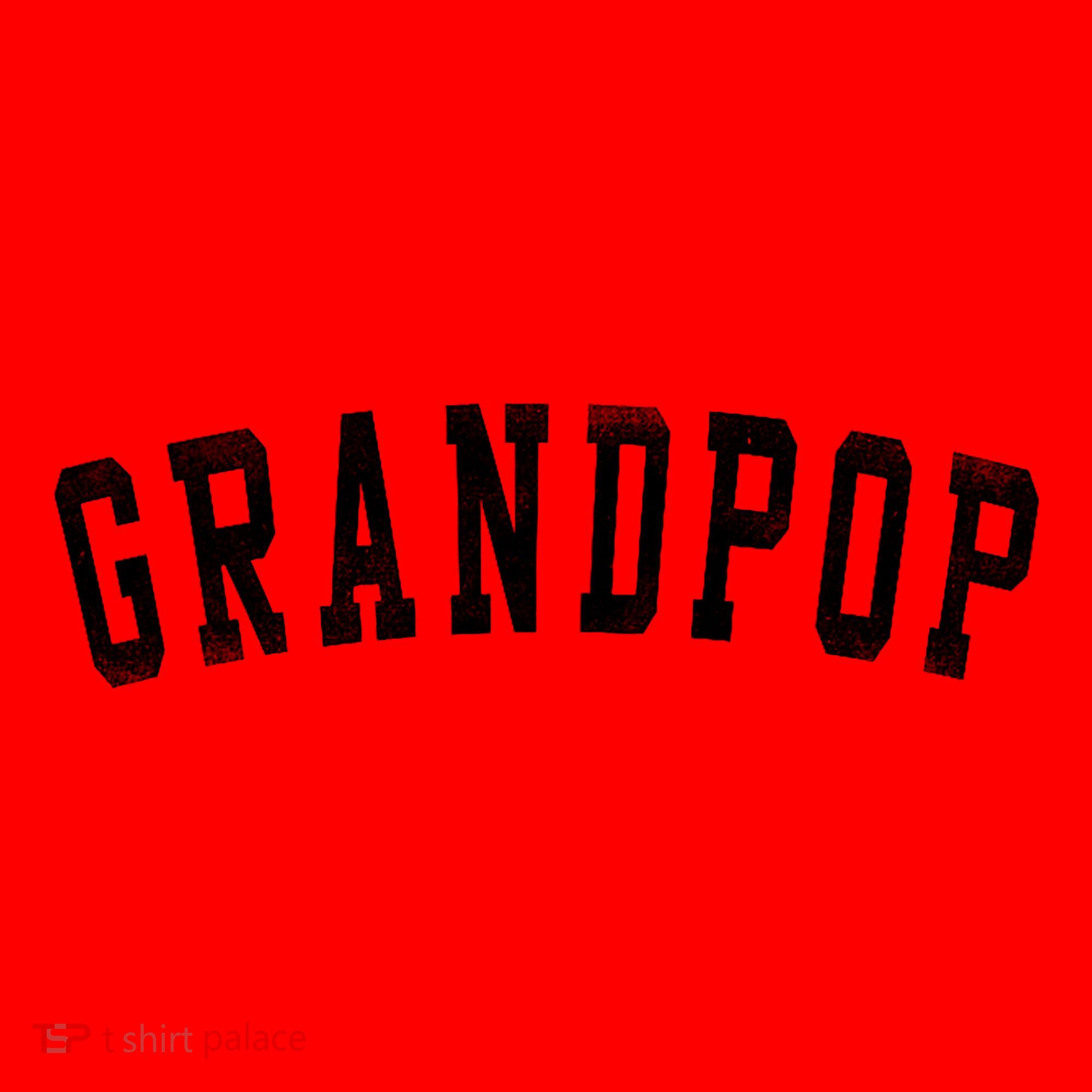 Grandpop Classic Bold Font FatherS Day Grandpop Raglan Baseball Santa Hat