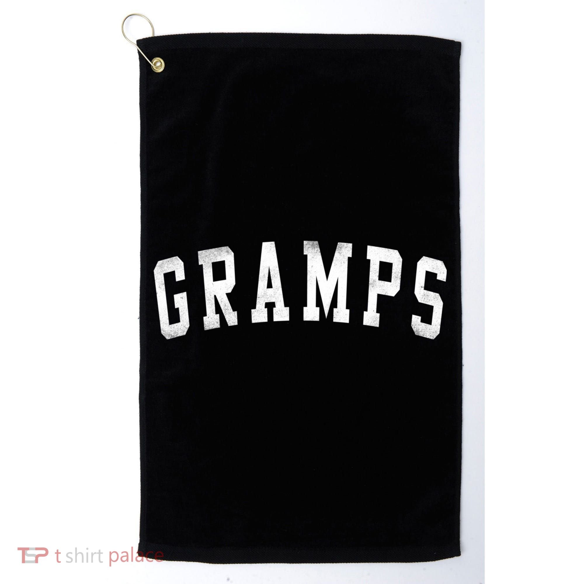 Gramps Classic Bold Font FatherS Day Gramps Golf Towel