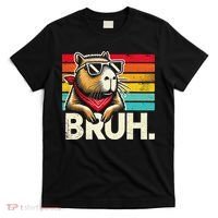 Gaming Capybara Bruh Retro Vintage Funny Bruh Girl T-Shirt thumb 0