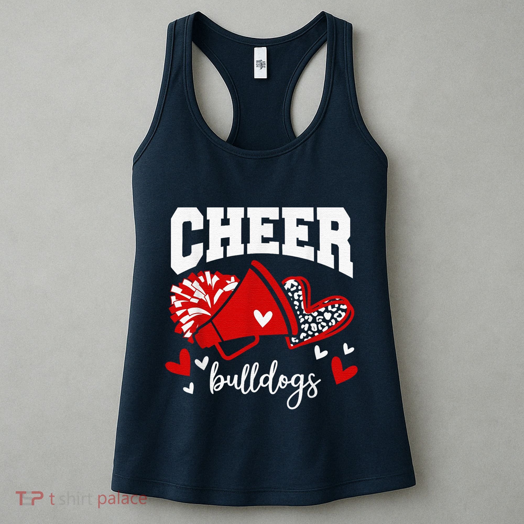 Go Cheer Bulldogs School Sports Fan Spirits Mascot Women's Tank Top