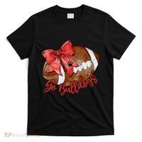 Go Cheer Bulldogs Sports Name Gifts Women Coquette Bow T-Shirt thumb 0